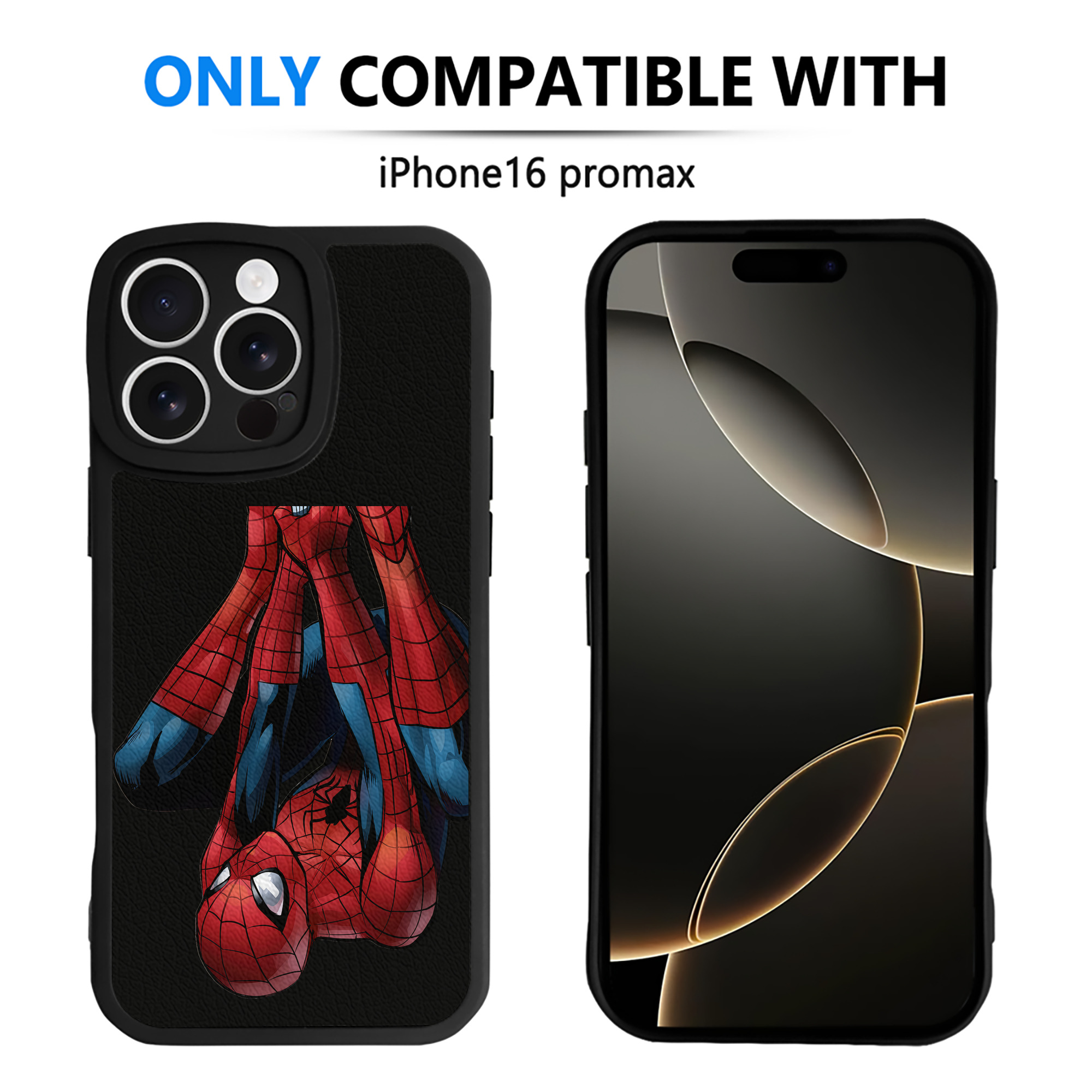 Spider Man スパイダーマン 【iPhone 16シリーズ対応】シリコンスマホケース（レザー調） 材質：シリコン